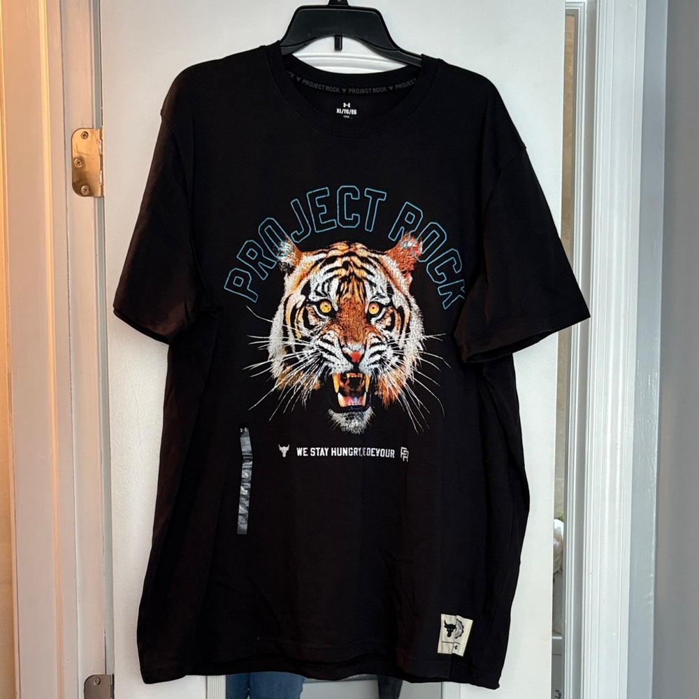 Under Armour Black Project Rock Tiger Graphic Tee